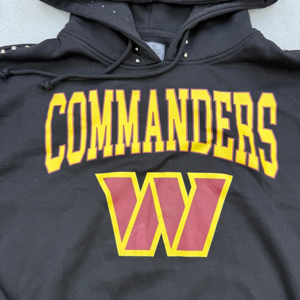 Gameday Couture Hoodie Washington Commanders Womens Medium Black Studded NFL Fan - Picture 3 of 4